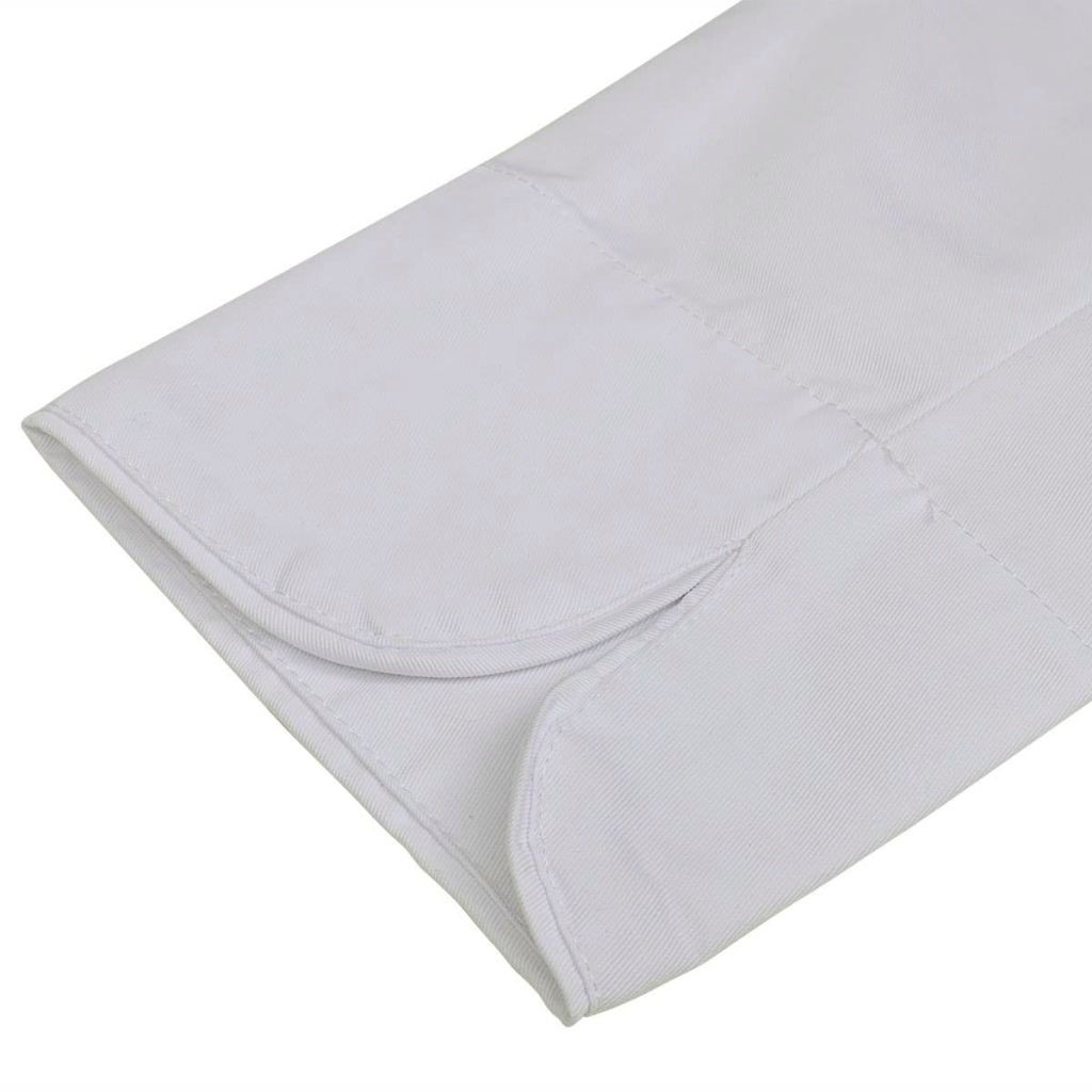 vidaXL Chef Jackets 2 pcs Long Sleeve Size M White